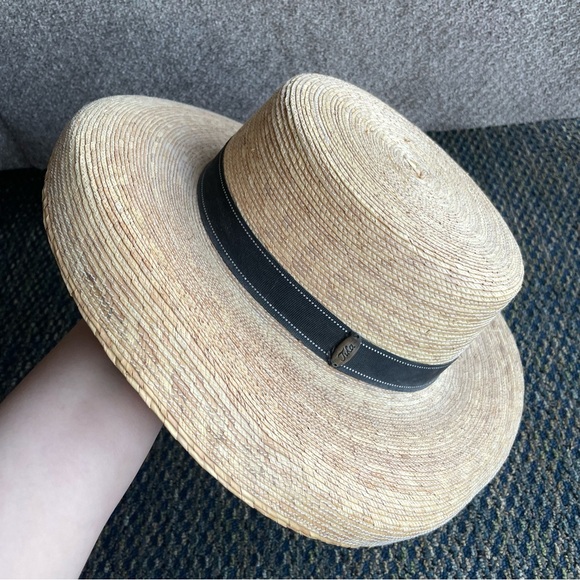 Tula Accessories - TULA Euro Summer Mediterranean Stylish Tan Straw Hat with Black Band
